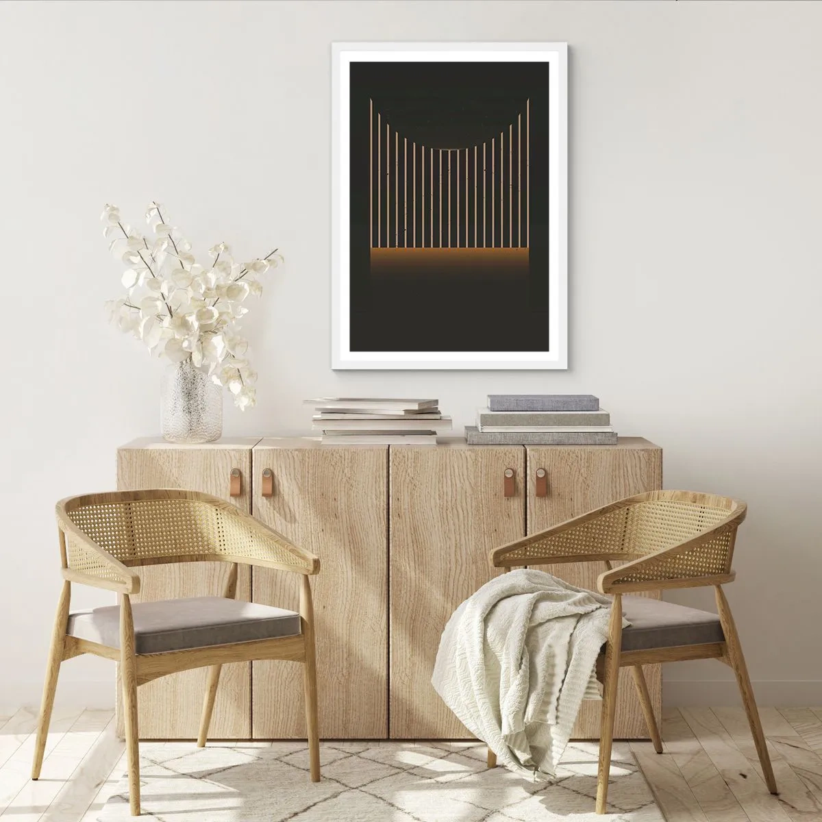 Poster in einem weißen Rahmen - Die Dunkelheit erkunden - 70x100 cm