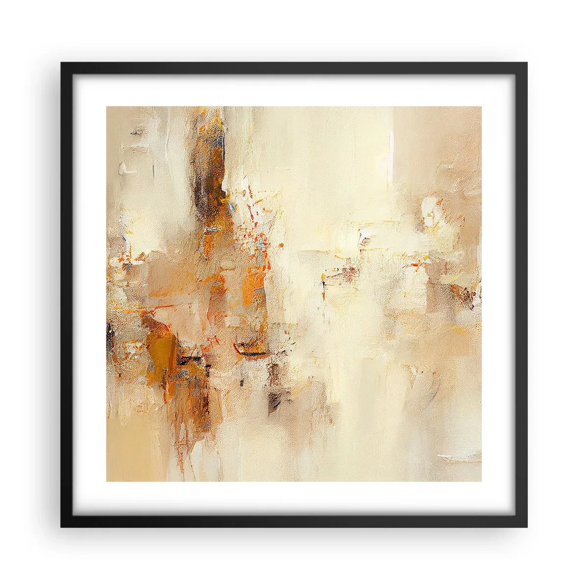 Poster in einem schwarzem Rahmen - Seele aus Bernstein - 50x50 cm