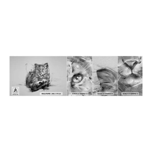 Fototapeten Muster Premium Canvas - Ja, ich höre aufmerksam zu - Panther, Tiere, Wilde Katze - 100x30 cm