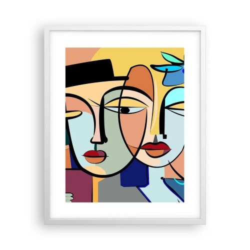 Poster in einem weißen Rahmen - Picassos randez vous - 40x50 cm