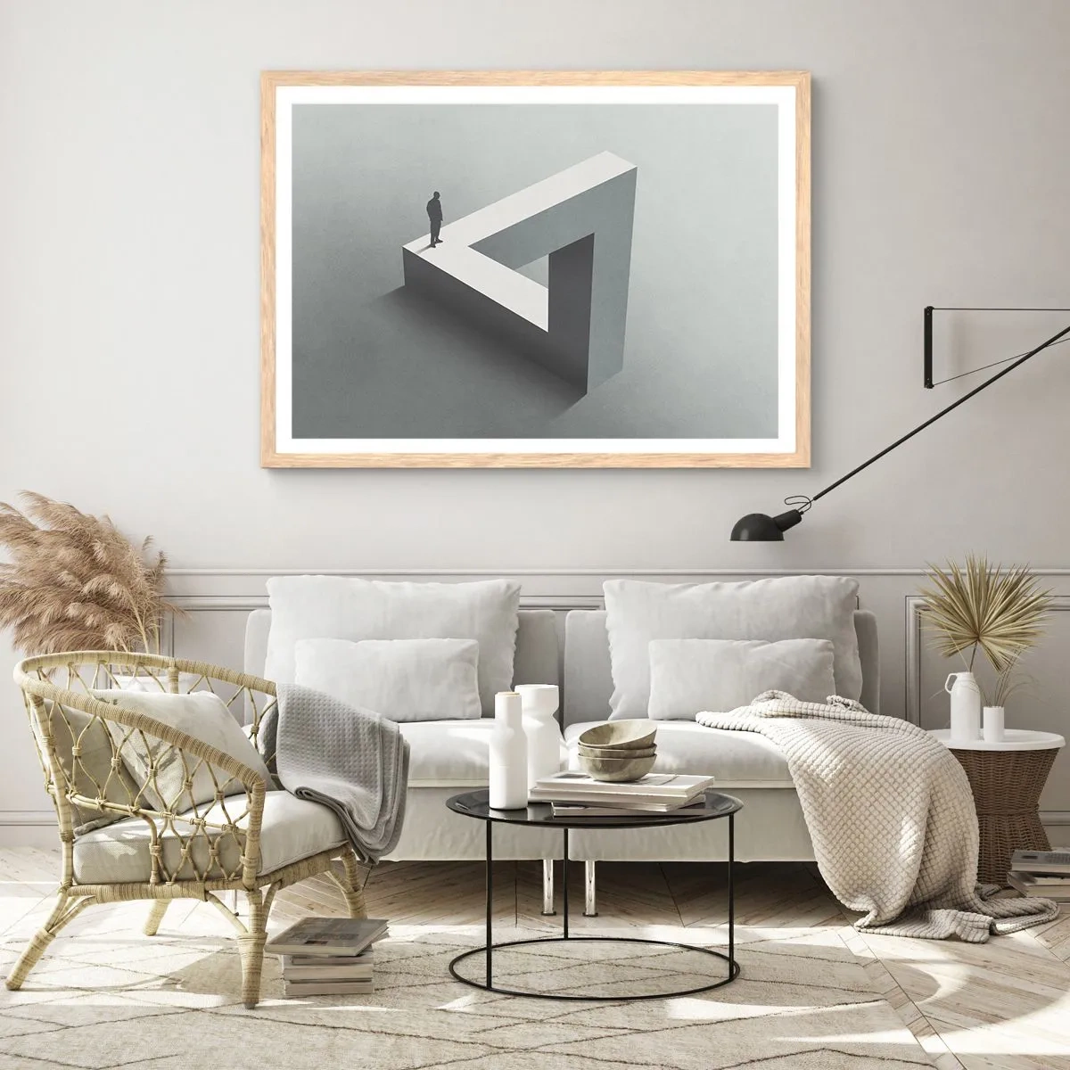 Poster in einem Rahmen aus heller Eiche - Es ist also doch möglich - 50x40 cm