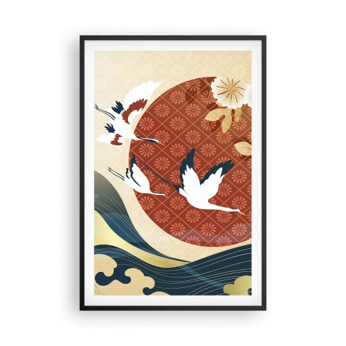 Poster in einem schwarzem Rahmen - Japanisches Märchen - 61x91 cm