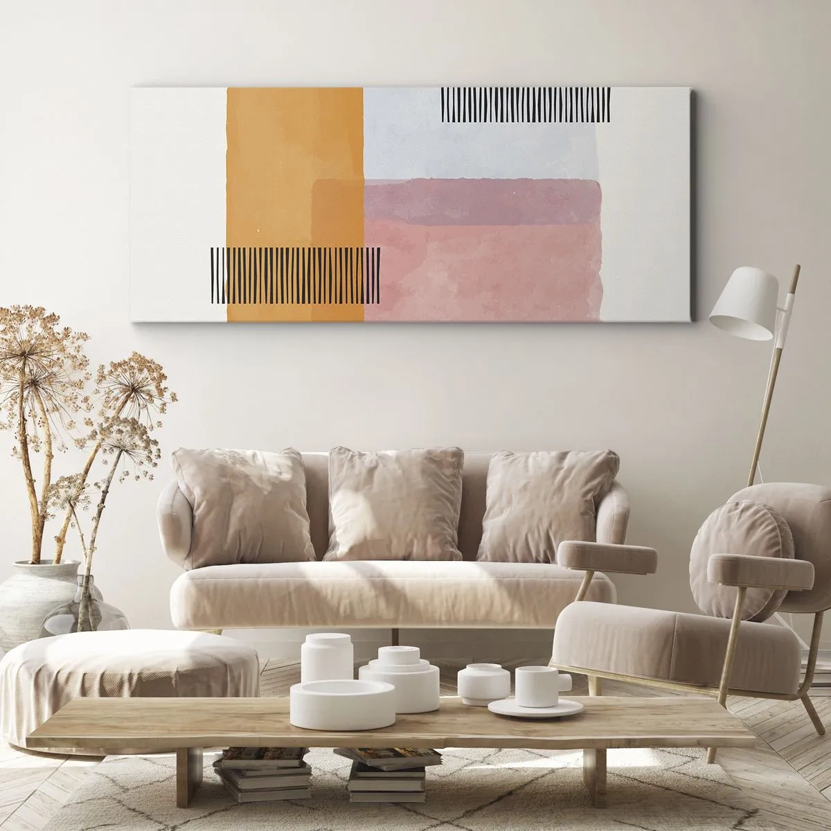 Bild auf Leinwand - Leinwandbild - Von Ecke zu Ecke - 100x40 cm