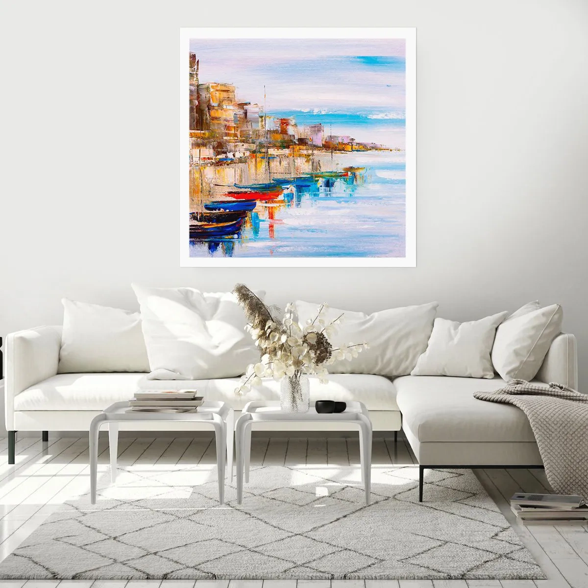 Poster - Bunte urbane Oase - 30x30 cm