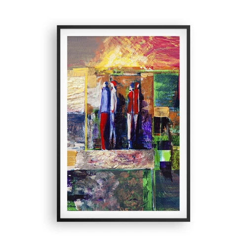 Poster in einem schwarzem Rahmen - Beziehungen und Emotionen - 61x91 cm
