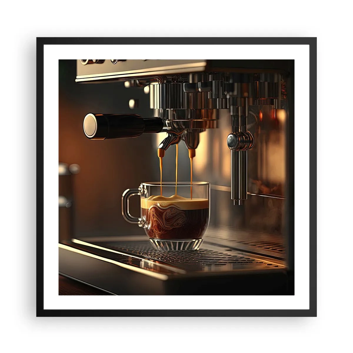 Poster in einem schwarzem Rahmen - Sinnliche Mischung - 60x60 cm