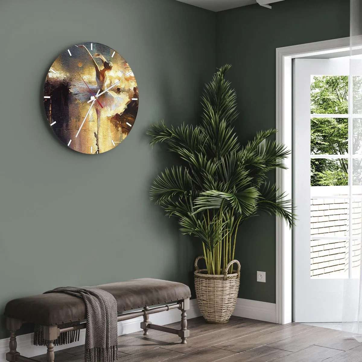 Wanduhr - Glasuhr - Wunder auf der Straße - 40x40 cm