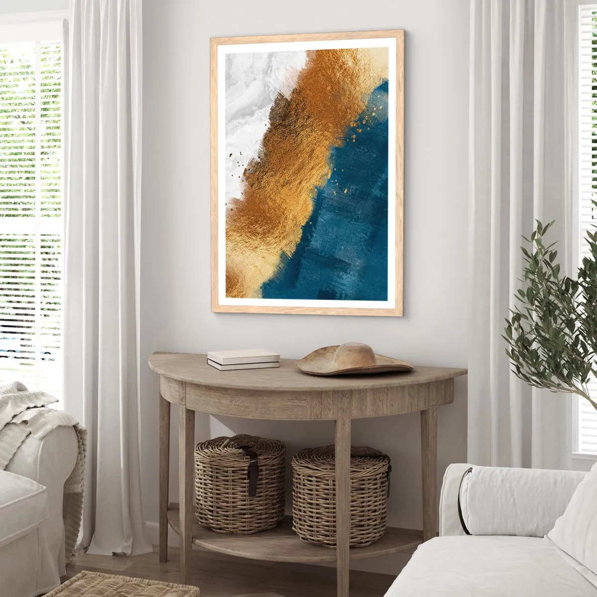 Poster in einem Rahmen aus heller Eiche - Farben des Sommers - 70x100 cm