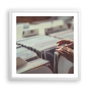 Poster in einem weißen Rahmen - Auf der Suche nach Emotionen - 50x50 cm