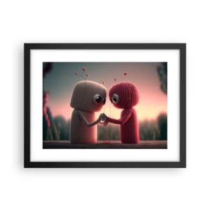 Poster in einem schwarzem Rahmen - Jeder darf lieben - 40x30 cm