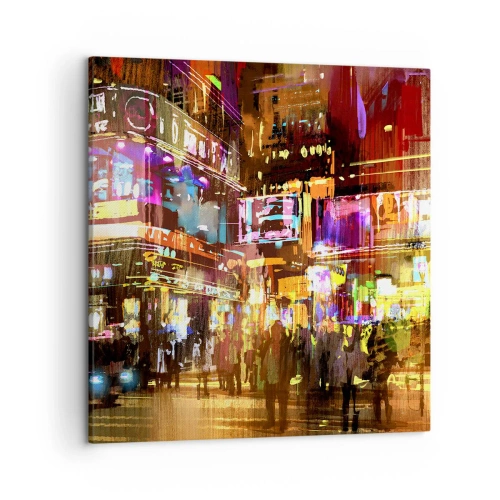 Bild auf Leinwand - Leinwandbild - In einem Lichtermeer - 50x50 cm