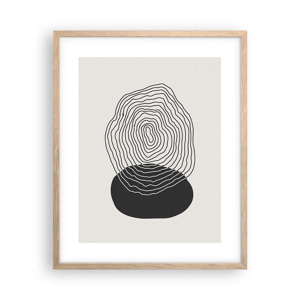 Poster in einem Rahmen aus heller Eiche - Dauer und Schwingung - 40x50 cm