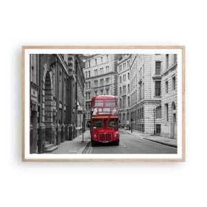 Poster in einem Rahmen aus heller Eiche - Der Alltag muss nicht grau sein - 100x70 cm