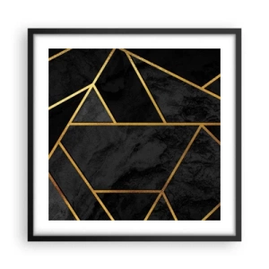 Poster in einem schwarzem Rahmen - Dunkelheit und Glanz - 50x50 cm
