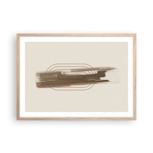 Poster in einem Rahmen aus heller Eiche - Ein Hauch von Grau - 70x50 cm