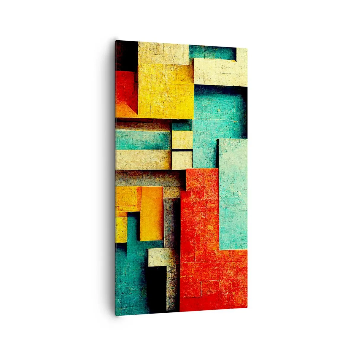 Bild auf Leinwand - Leinwandbild - Festival der rechten Winkel - 65x120 cm