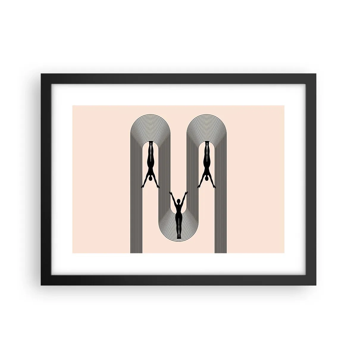 Poster in einem schwarzem Rahmen - Verkehrt herum - 40x30 cm