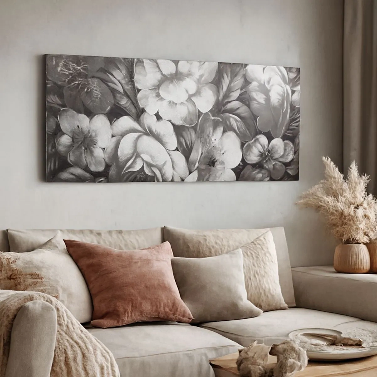 Bild auf Leinwand - Leinwandbild - Schön auch in Grau - 100x40 cm