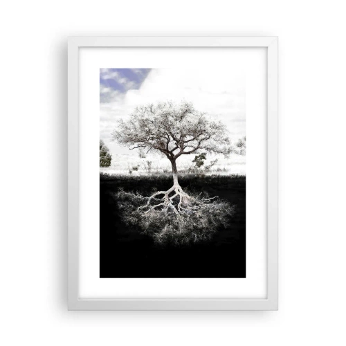 Poster in einem weißen Rahmen - Die Natur der Welt entdecken - 30x40 cm