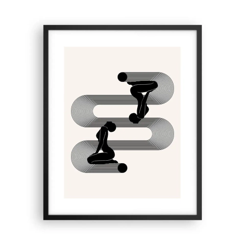 Poster in einem schwarzem Rahmen - Sinnliche Symmetrie - 40x50 cm