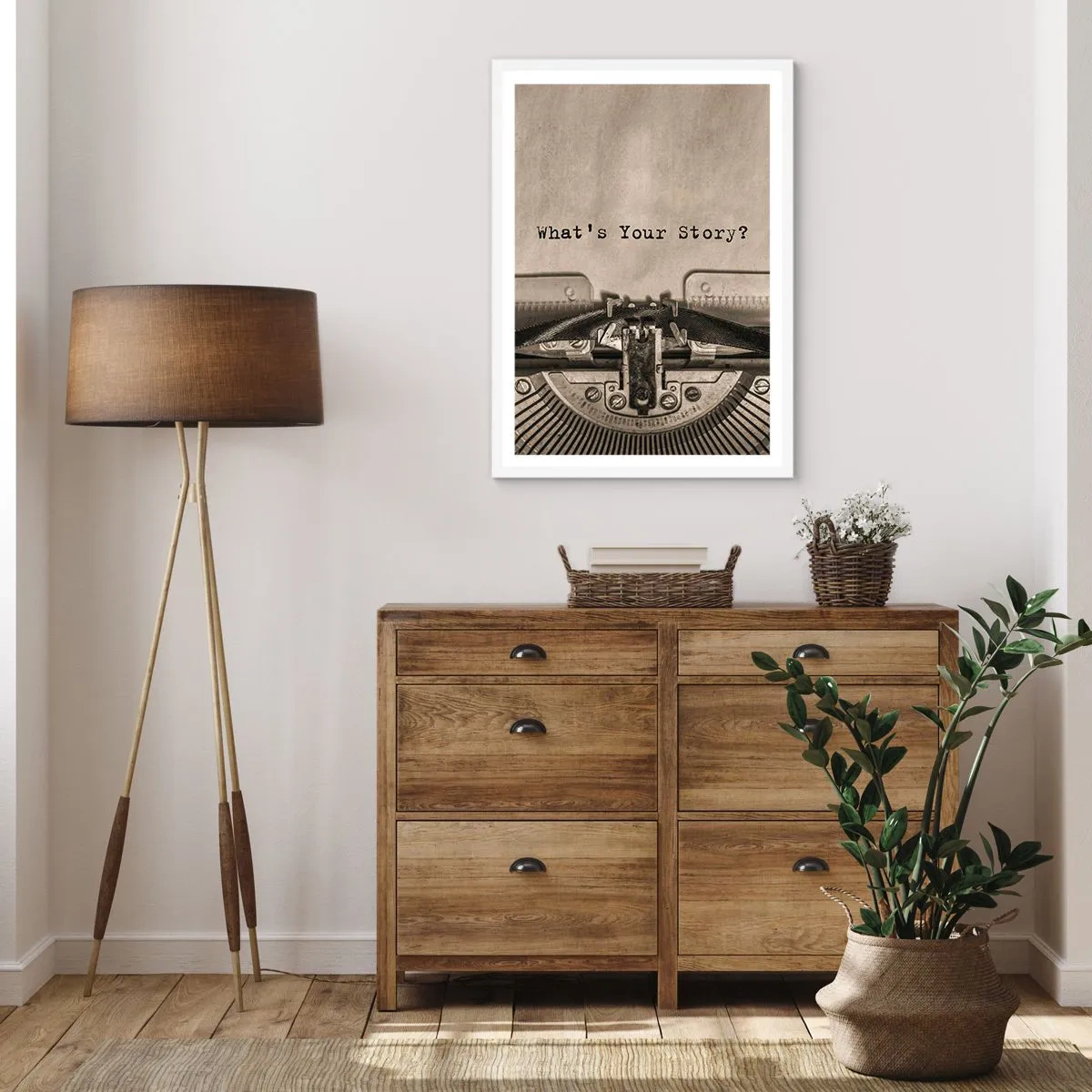 Poster in einem weißen Rahmen - Erzähl es mir - 30x40 cm