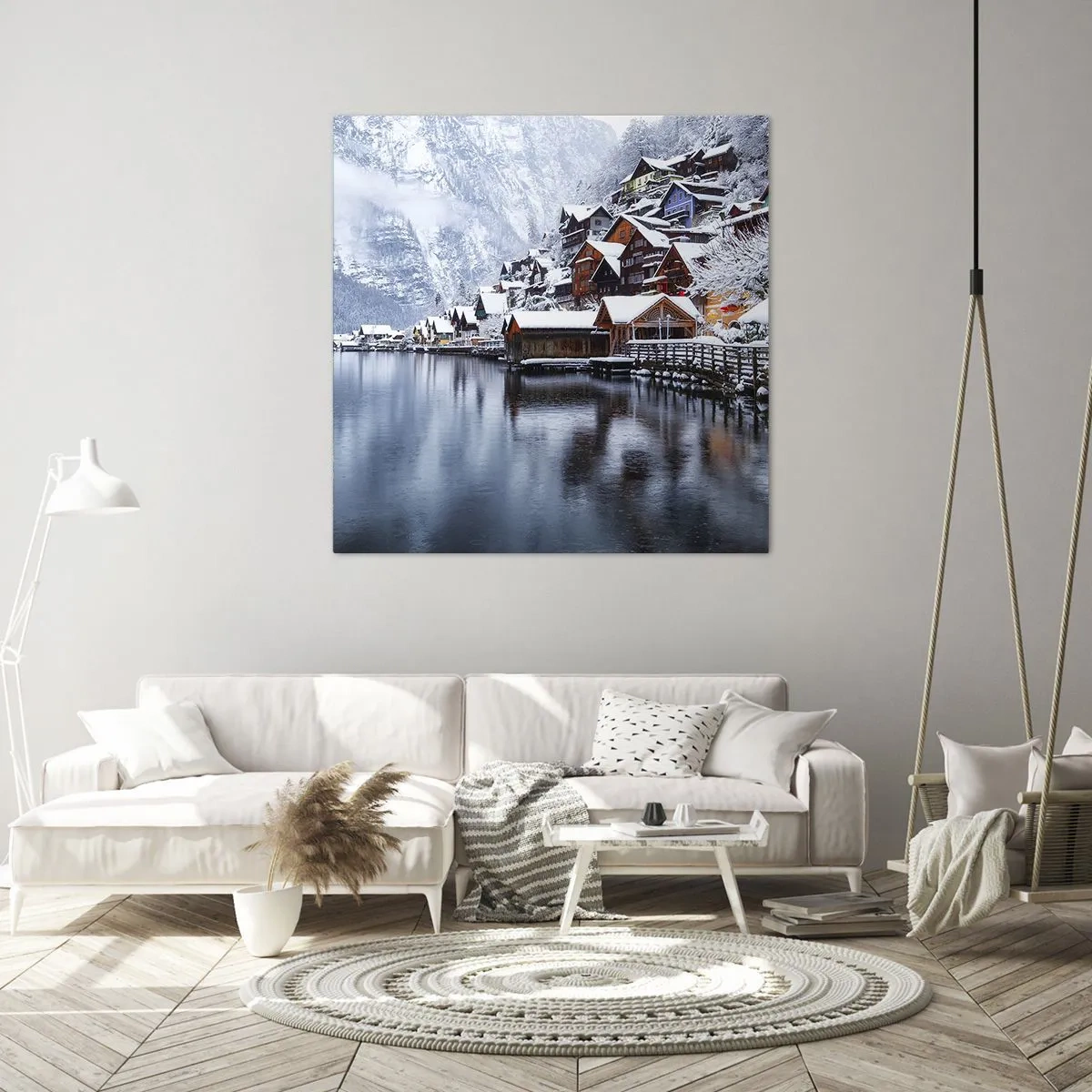 Bild auf Leinwand - Leinwandbild - In winterlicher Dekoration - 60x60 cm