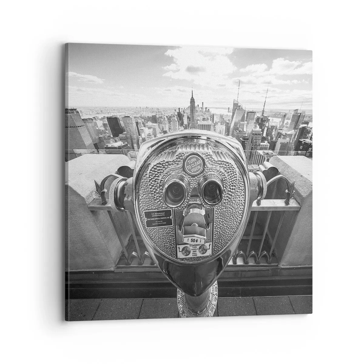 Bild auf Leinwand - Leinwandbild - Stadt über den Städten - 70x70 cm