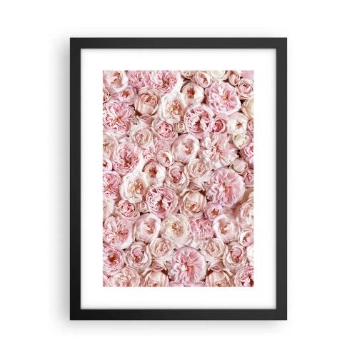 Poster in einem schwarzem Rahmen - Auf Rosen gebettet - 30x40 cm