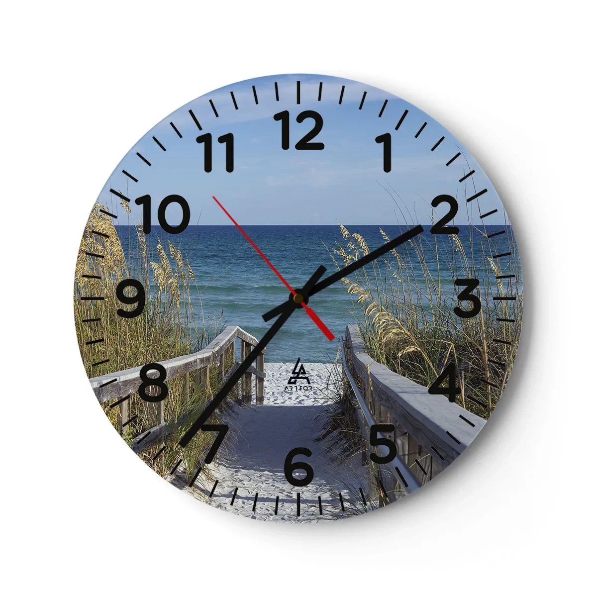 Wanduhr - Glasuhr - In der Sonne, im Wind - 30x30 cm
