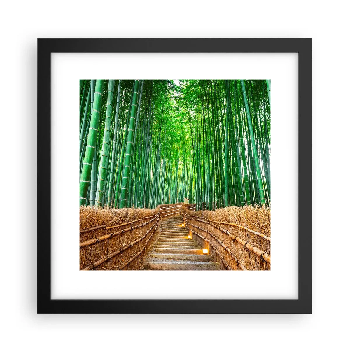 Poster in einem schwarzem Rahmen - Die Essenz der asiatischen Natur - 30x30 cm