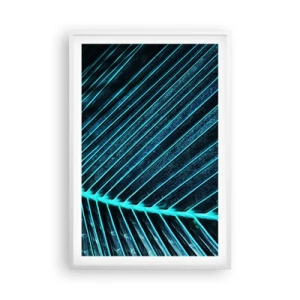 Poster in einem weißen Rahmen - Grüne Textur - 61x91 cm