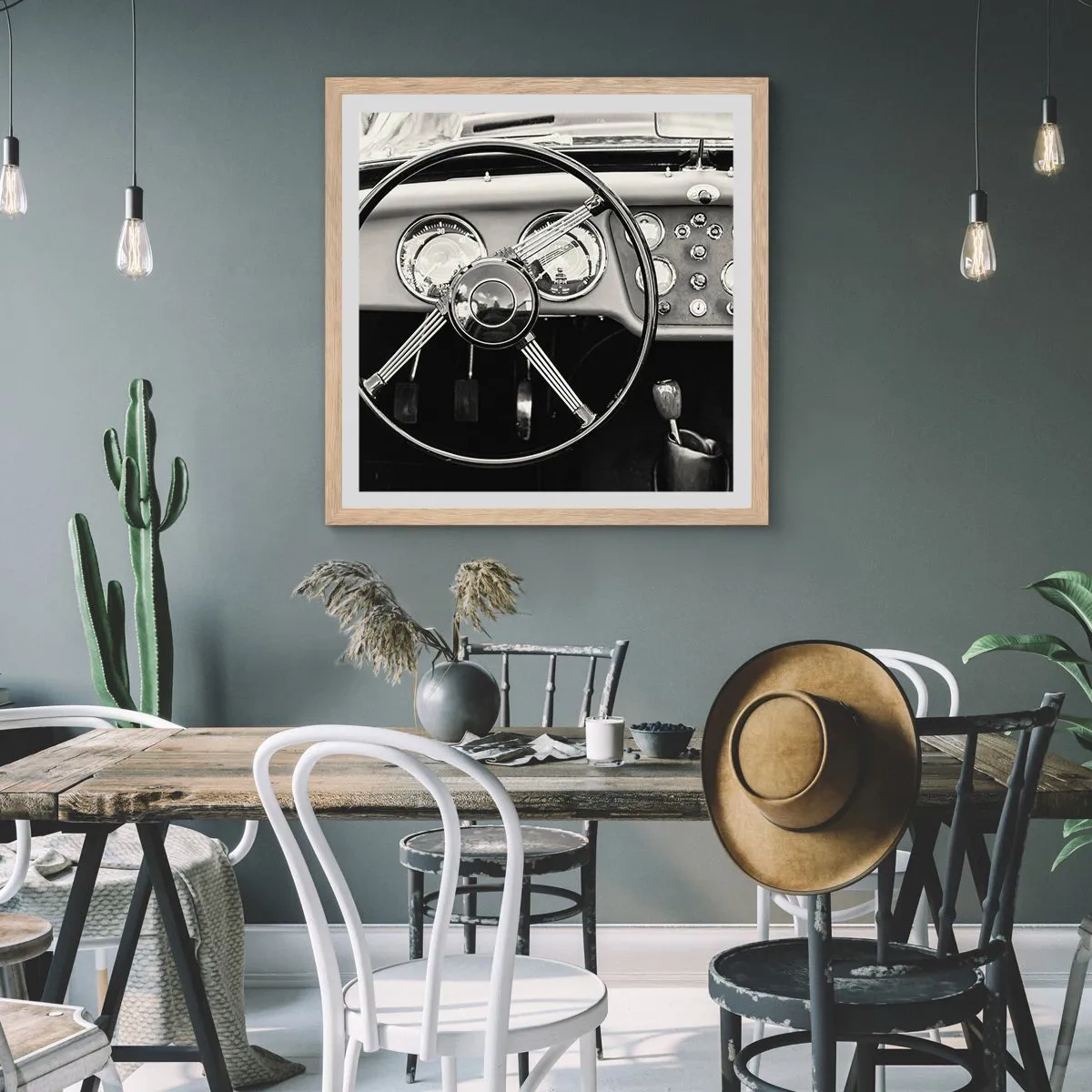 Poster in einem Rahmen aus heller Eiche - Ein Sammlertraum - 60x60 cm