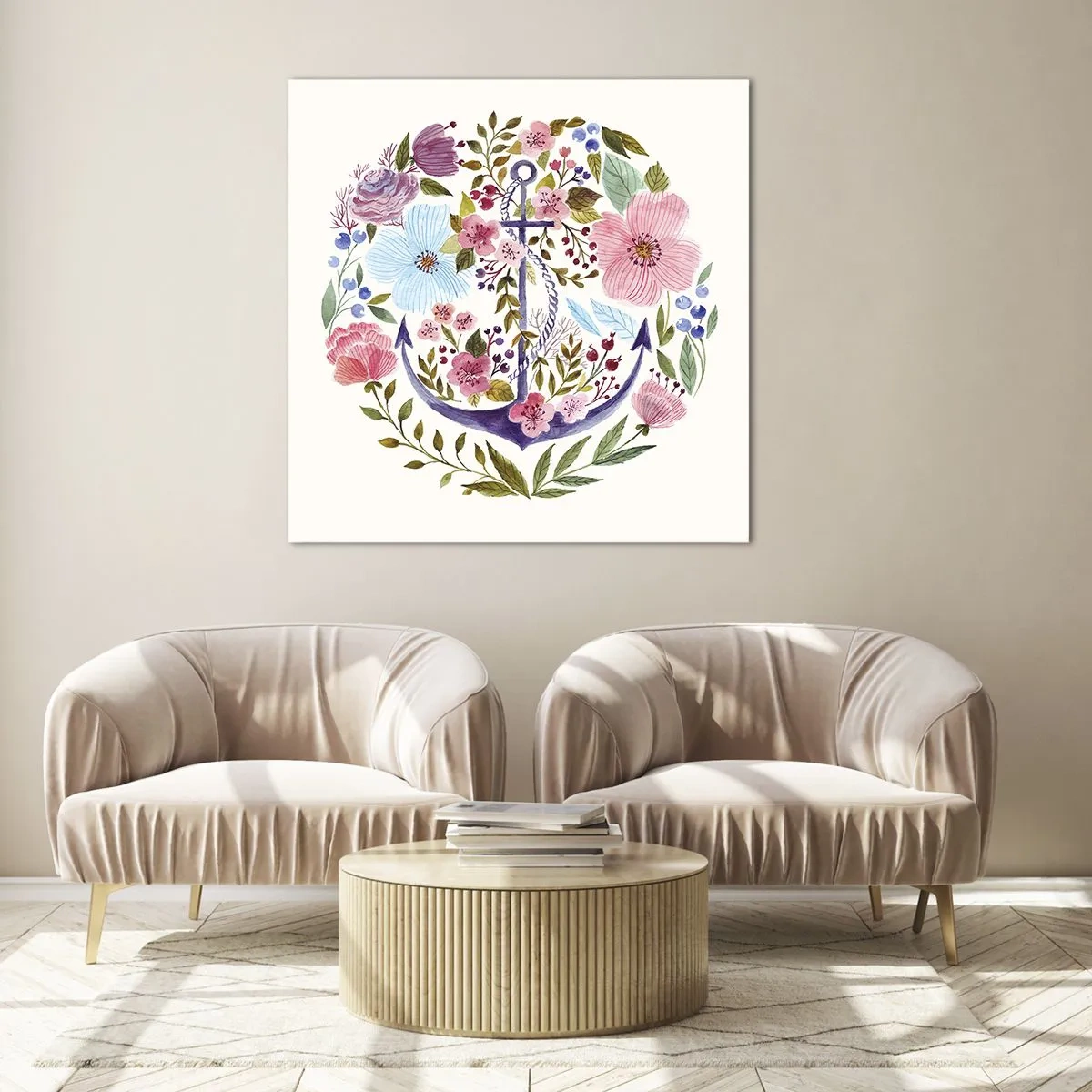 Glasbild - Bild auf glas - Guter Traum eines Seemanns - 70x70 cm