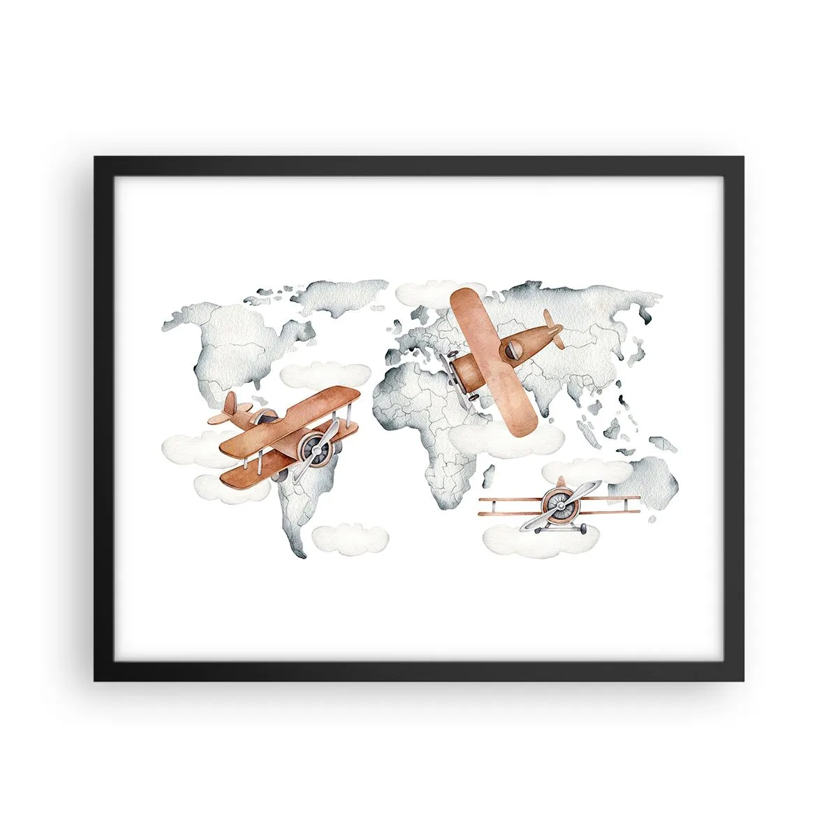 Poster in einem schwarzem Rahmen - Im Pioniergeist - 50x40 cm