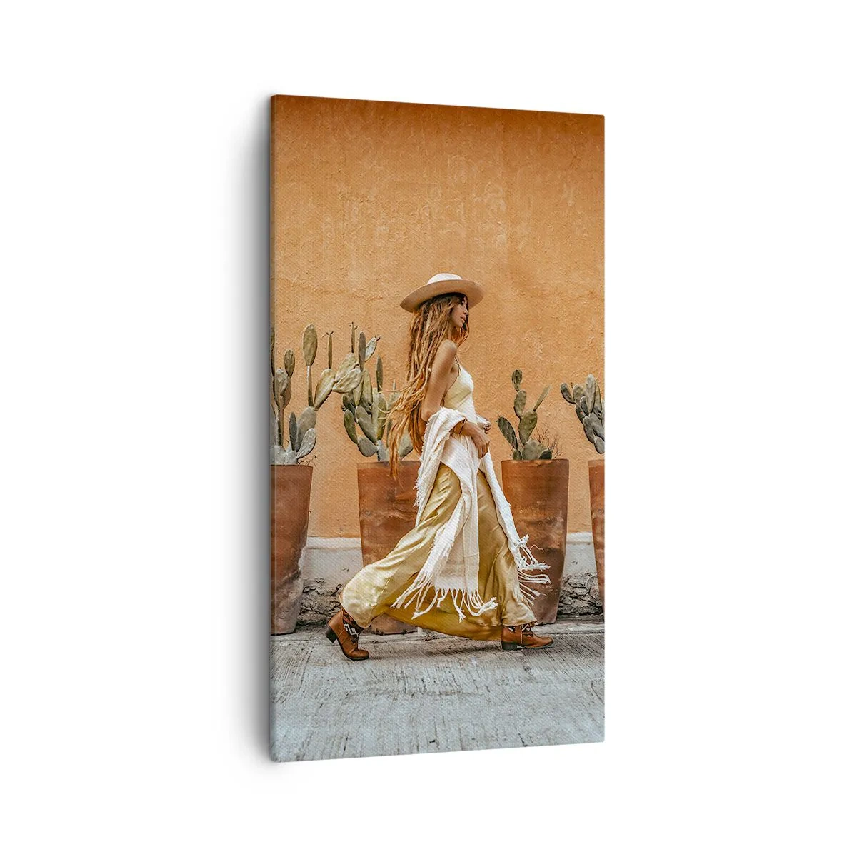 Bild auf Leinwand - Leinwandbild - Hippie-Stil - 45x80 cm