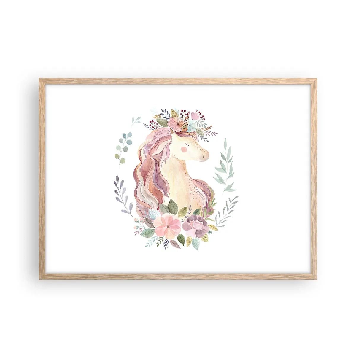 Poster in einem Rahmen aus heller Eiche - Eine Einladung in die Welt der Märchen - 70x50 cm