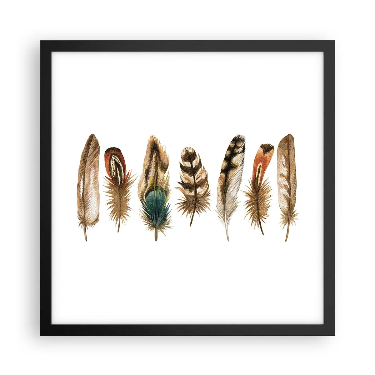 Poster in einem schwarzem Rahmen - Eine federleichte Variante - 40x40 cm