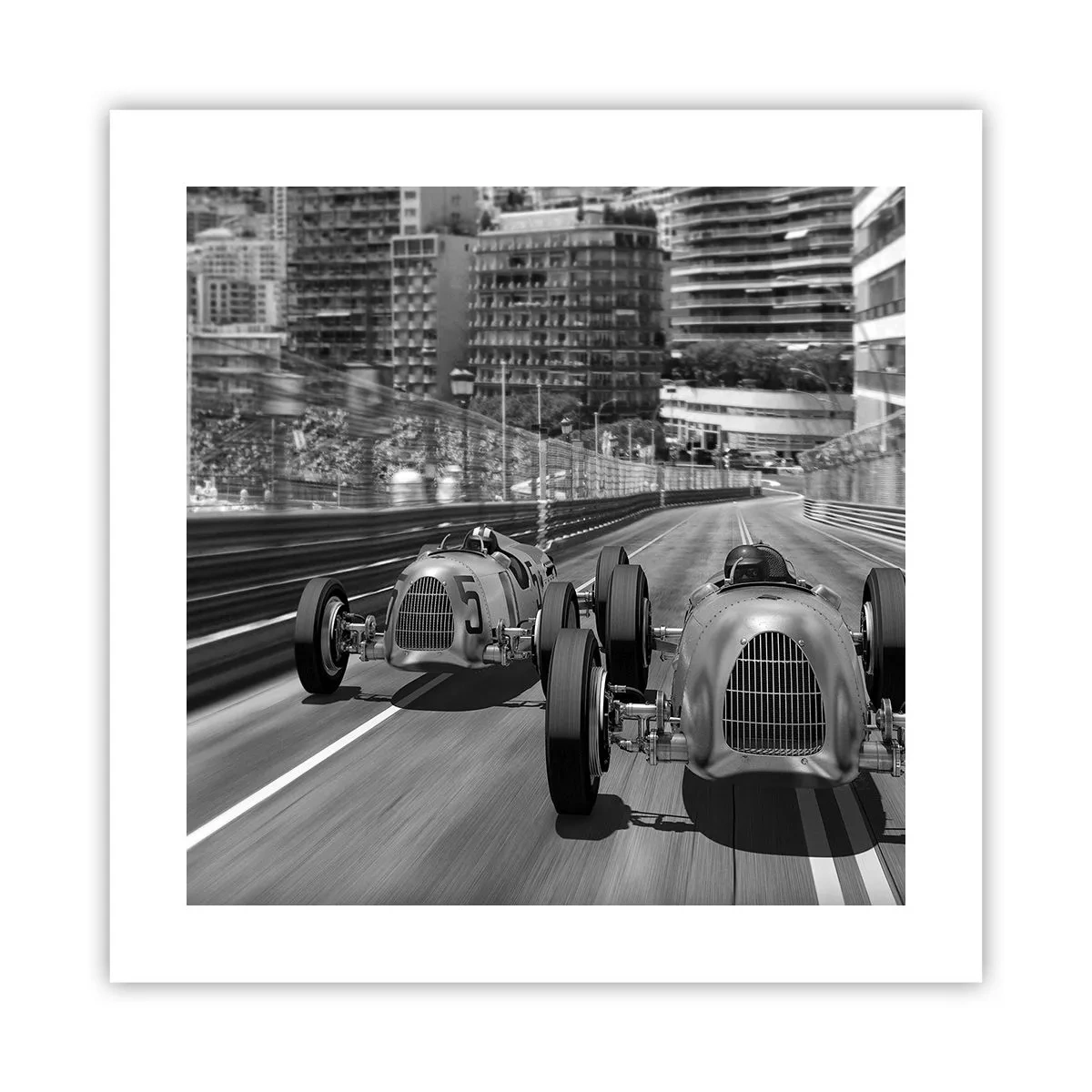 Poster - Vor langer Zeit in Monte Carlo - 40x40 cm