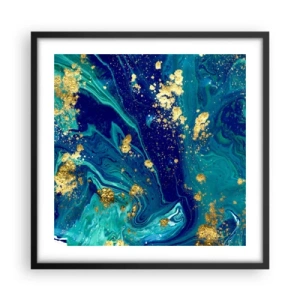 Poster in einem schwarzem Rahmen - Die Blütenblätter der Sonne - 50x50 cm