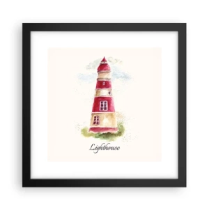 Poster in einem schwarzem Rahmen - Das Wetter ringsum ist immer gut - 30x30 cm