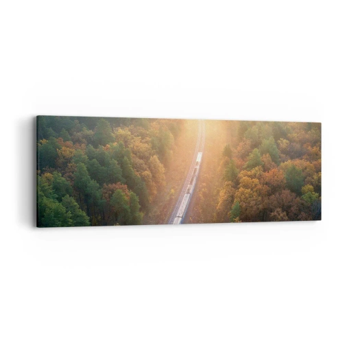 Bild auf Leinwand - Leinwandbild - Herbstreise - 90x30 cm