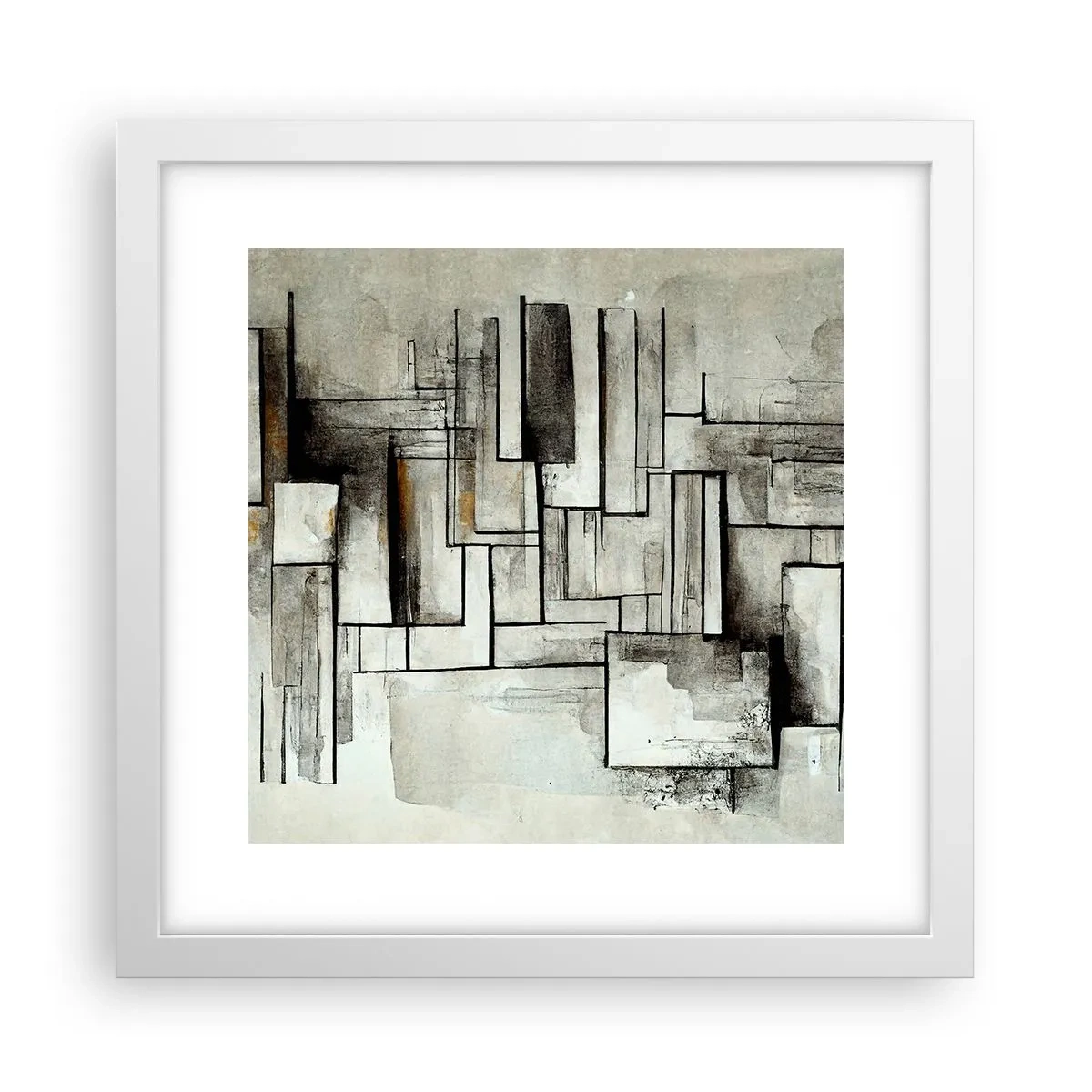 Poster in einem weißen Rahmen - Kraft der Einfachheit - 30x30 cm