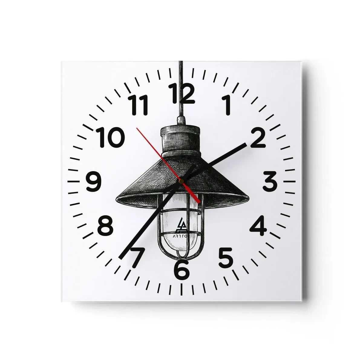 Wanduhr - Glasuhr - Wie vor Jahren… - 40x40 cm