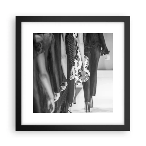 Poster in einem schwarzem Rahmen - Eine stilvolle Parade - 30x30 cm