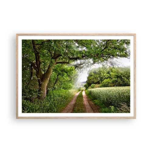 Poster in einem Rahmen aus heller Eiche - Et in Arcadia ego - 100x70 cm