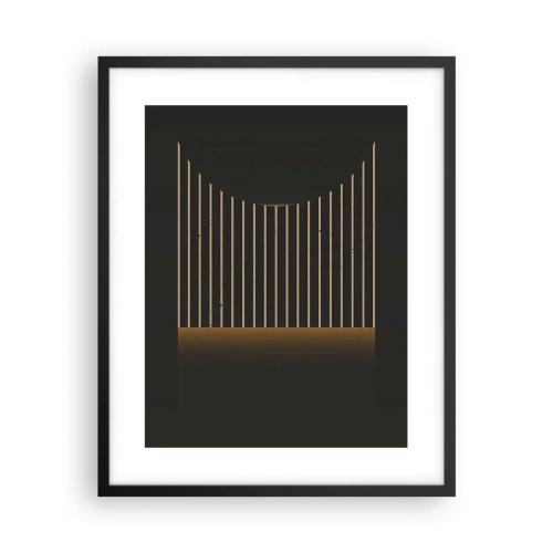 Poster in einem schwarzem Rahmen - Die Dunkelheit erkunden - 40x50 cm