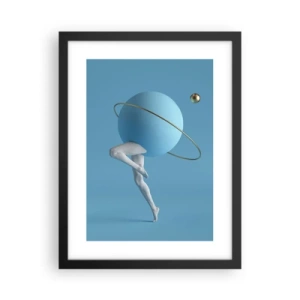 Poster in einem schwarzem Rahmen - Und die Planeten spielen verrückt - 30x40 cm