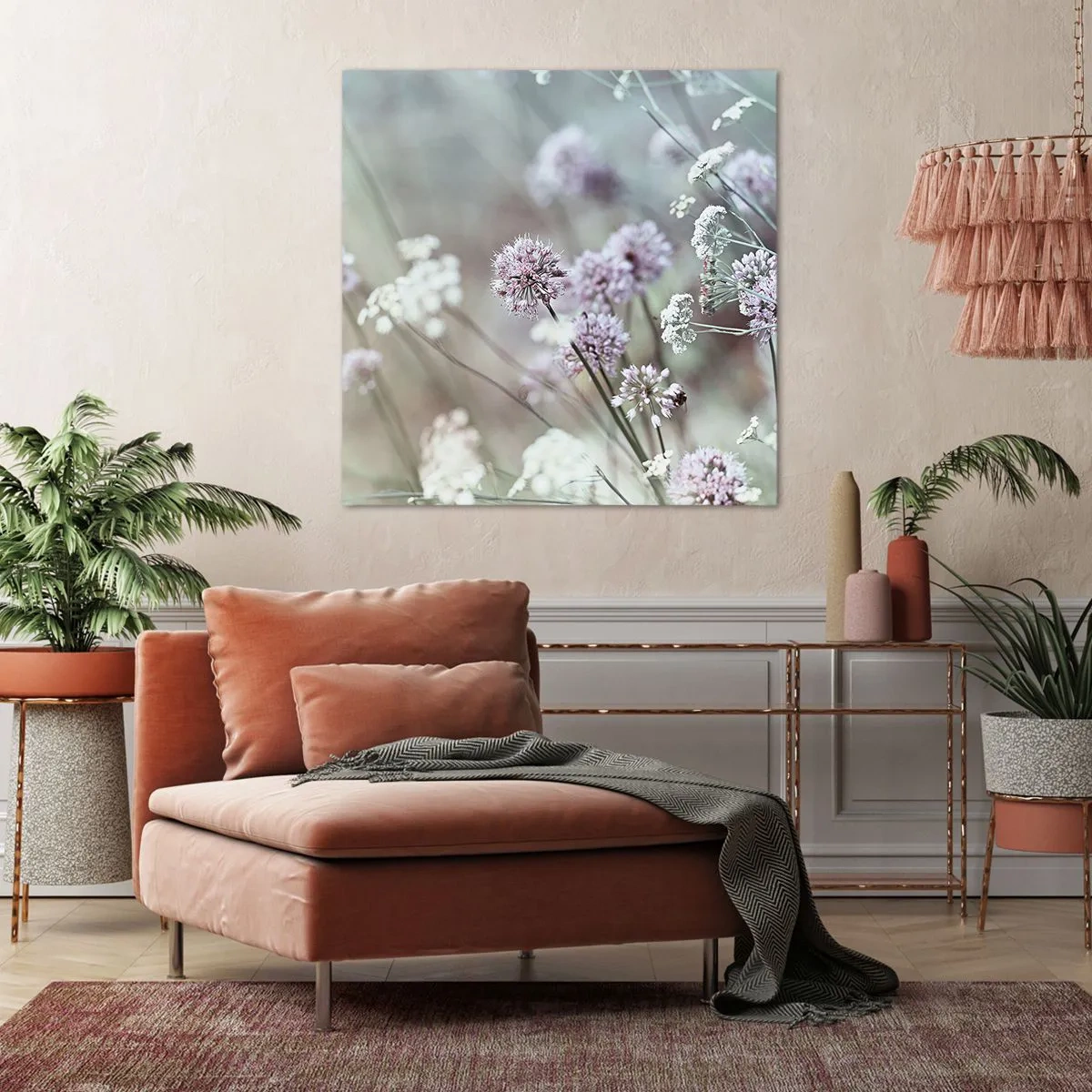 Bild auf Leinwand - Leinwandbild - Süße filigrane Kräuter - 70x70 cm