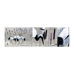 Fototapeten Muster Selbstklebend Deluxe Sticker - Unter ihren eigenen - Kran, Vogel, Natur - 100x30 cm