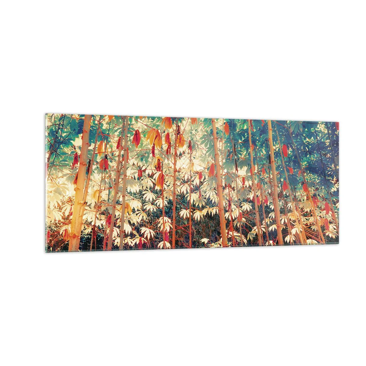 Glasbild - Bild auf glas - Das geheime Leben der Blätter - 100x40 cm